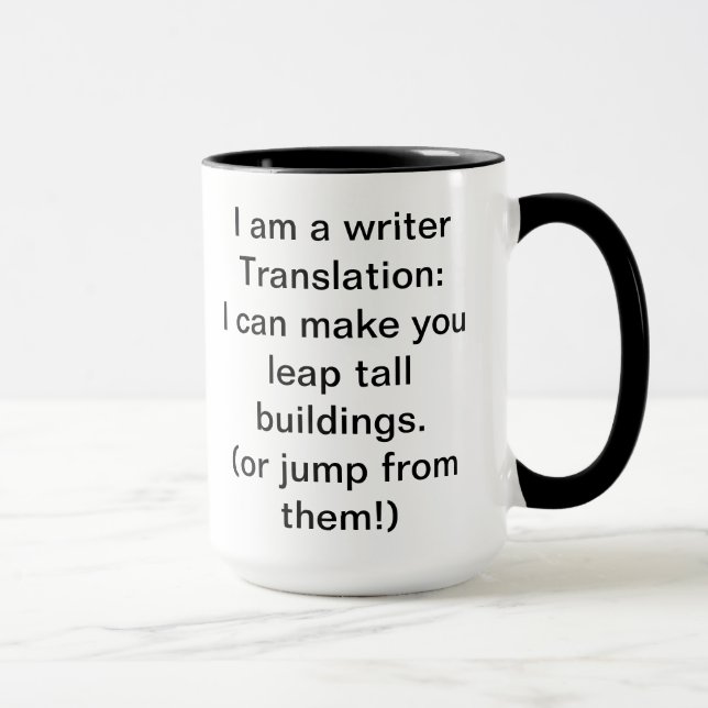 Mug Je suis un écrivain (Droite)