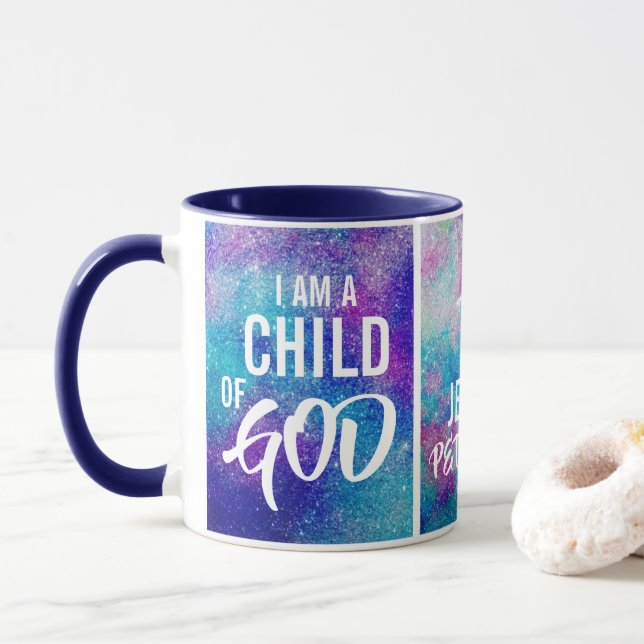 Mug Je Suis Un Enfant De God Coffee/Tea Cup (Avec donut)