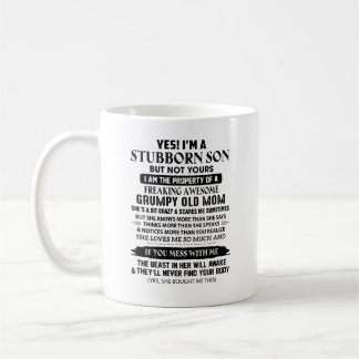 Mug Je suis un Fils têtu d'une maman folle