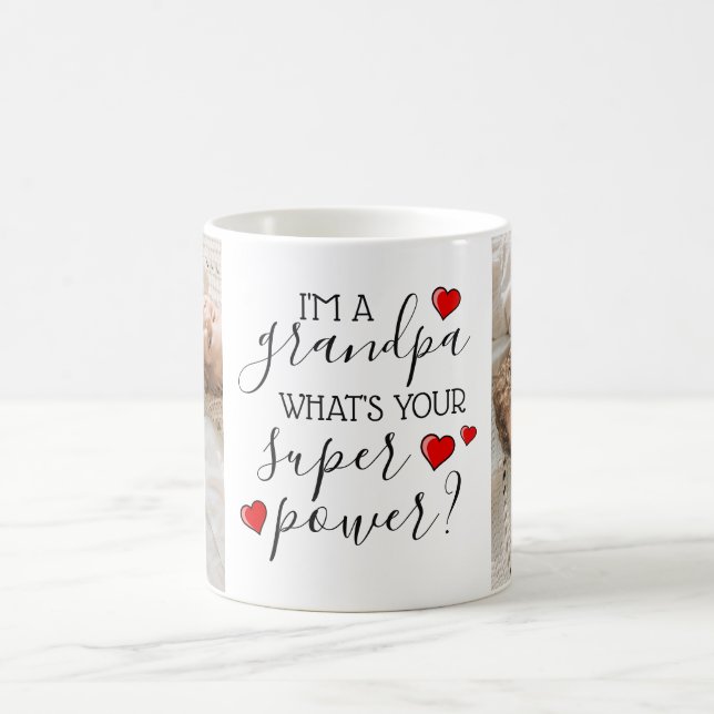 Mug Je suis un grand-père, quel est ton super pouvoir  (Centre)
