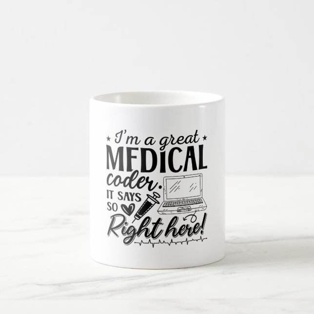 Mug Je suis un grand programmeur de Coder Médicale (Centre)