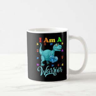 Mug Je Suis Un Guerrier Autisme Famille TRex Dinosaure