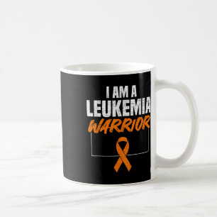Mug Je suis un guerrier contre la leucémie Ruban orang