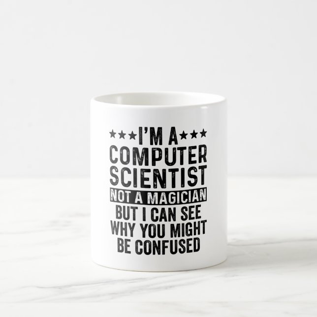 Mug Je suis un informaticien pas un magicien drôle (Centre)