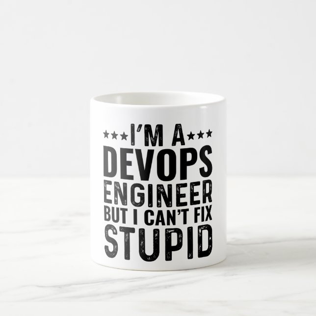 Mug JE SUIS UN Ingénieur Devops Mais Je Ne Peux Pas Ré (Centre)