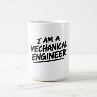 Mug Je Suis un Ingénieur Mécanique Typographie Gras Pi