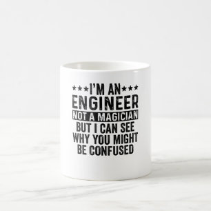 Mug Je suis un ingénieur pas un magicien drôle