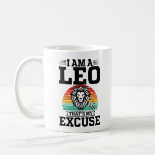 Mug Je Suis Un Lion C'est Mon Excuse Drôle Rétro Couch