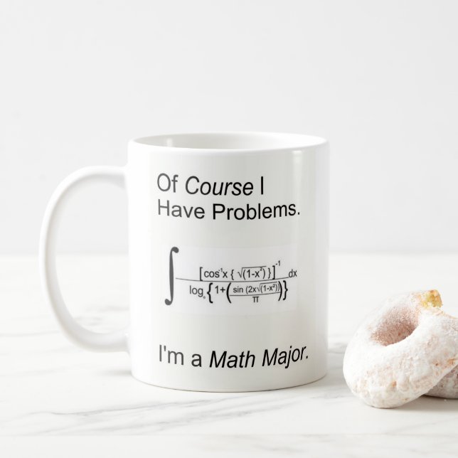 Mug Je suis un major des mathématiques (Avec donut)