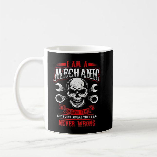 Mug Je suis un mécanicien drôle singe de graisse (Gauche)