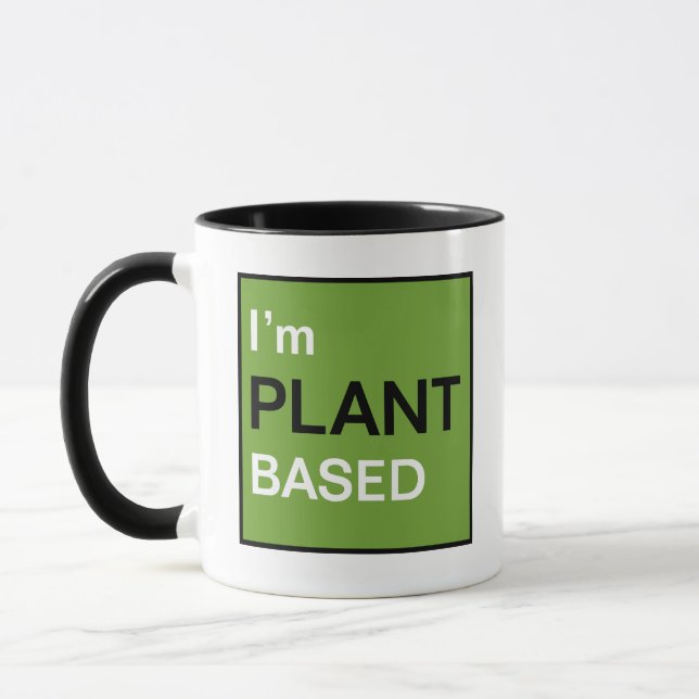Mug Je suis un message végétarien ou végétarien basé s (Gauche)