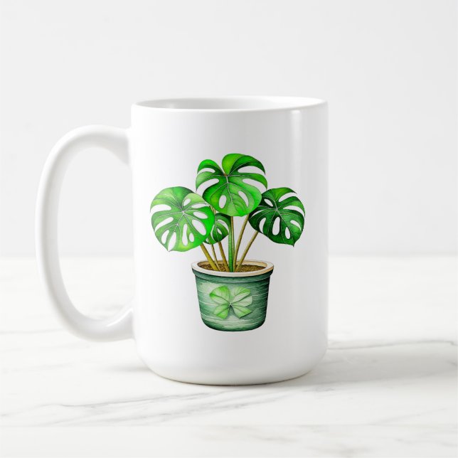 Mug Je suis un Monstera sans Mon Café | Funny Plante P (Gauche)