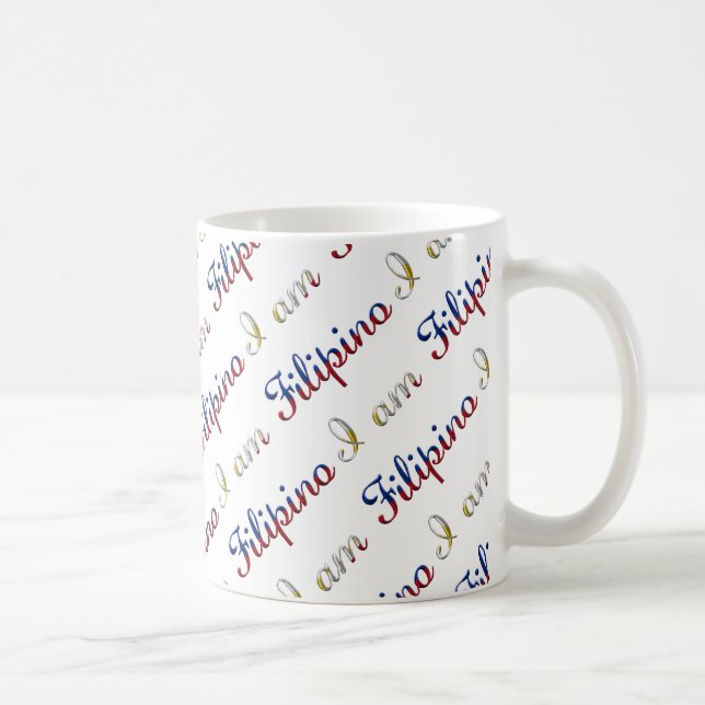 Mug Je suis un Motif philippin de la typographie de la (Droite)