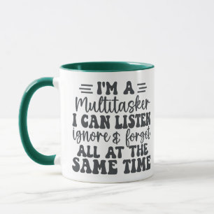Mug Je suis un multitâche que je peux écouter ignorer