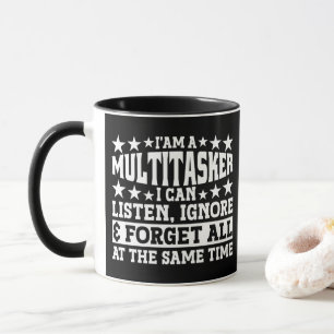 Mug Je suis un multitâcheur Blague drôle Citations sar