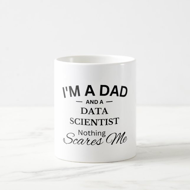 Mug Je suis un papa et un scientifique de données Rien (Centre)