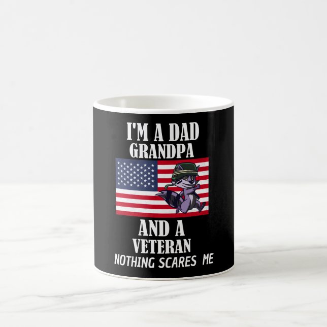 Mug Je Suis Un Papa Grand-Père Et Un Vétéran Rien (Centre)