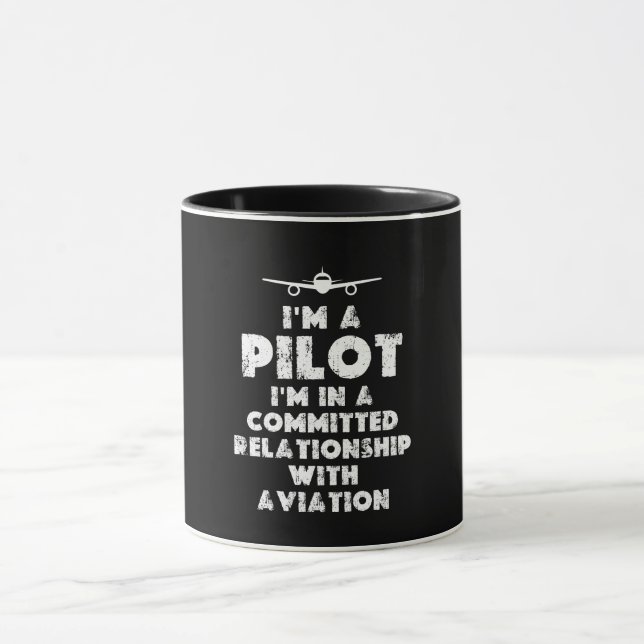 Mug Je suis un pilote amusant (Centre)
