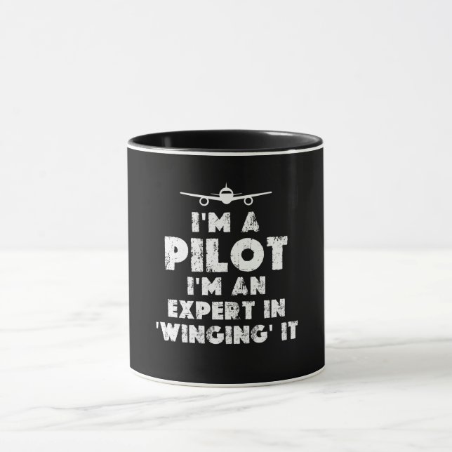 Mug Je suis un pilote amusant (Centre)