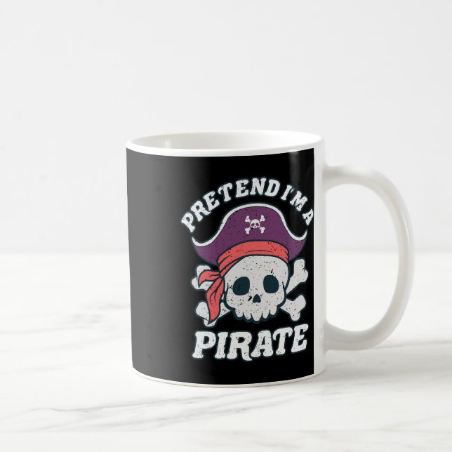 Mug Je suis un pirate drôle Citation d'Halloween dessi (Droite)