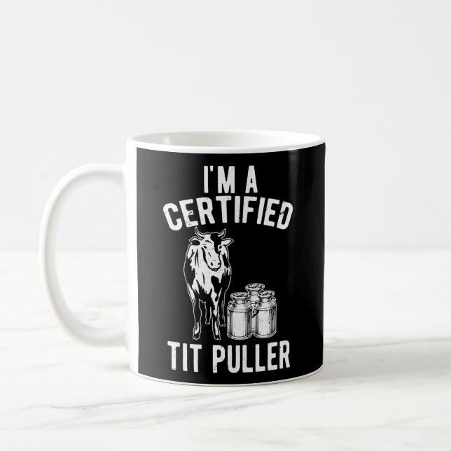 Mug Je Suis Un Producteur De Vache Laitière De Puller  (Gauche)
