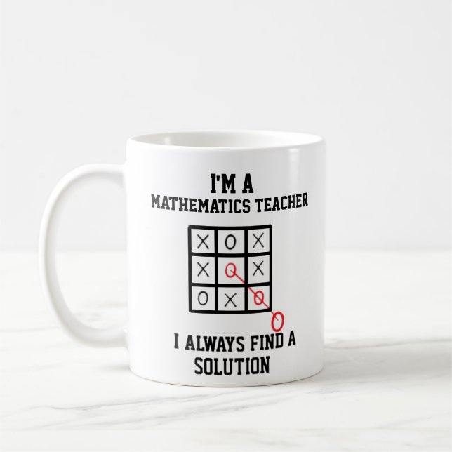 Mug Je suis un professeur de mathématiques, je trouve  (Gauche)