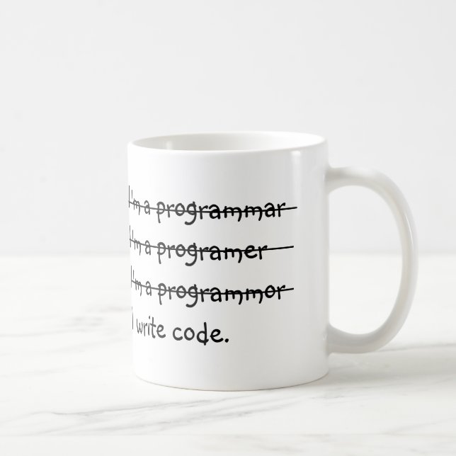 Mug Je suis un programmar j'écris le code (Droite)