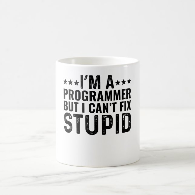 Mug Je suis un programmeur, mais je ne peux pas résoud (Centre)