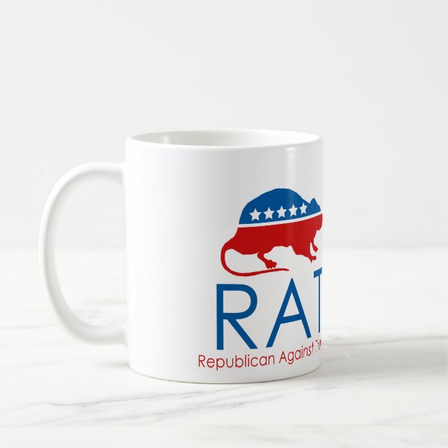 Mug Je suis un R.A.T : Républicain contre Trump (Gauche)