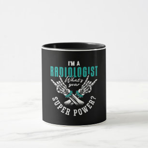 Mug Je suis un radiologue super-puissance radiologie X