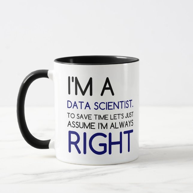 MUG JE SUIS UN SCIENTIFIQUE DES DONNÉES (Gauche)