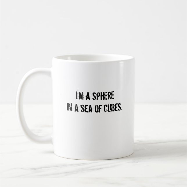 Mug Je suis un spherein par mer des cubes (Gauche)