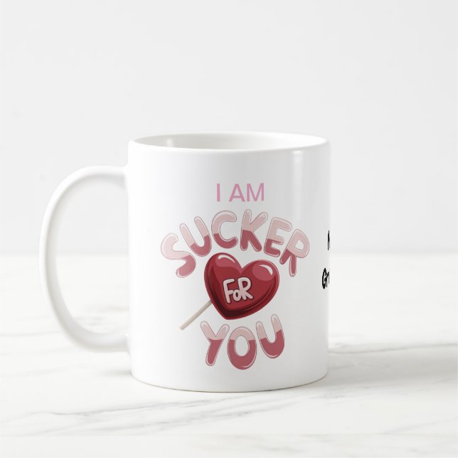 Mug Je suis un Sucker pour vous Groovy Saint-Valentin  (Gauche)