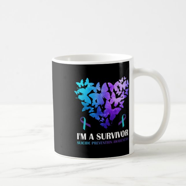 Mug Je suis un survivant Beurre de sensibilisation à l (Droite)