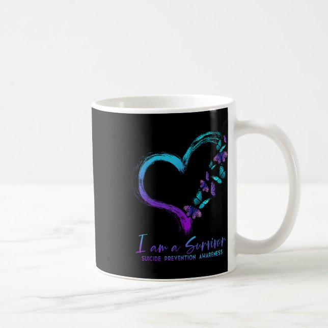 Mug Je suis un survivant de la prévention du suicide  (Droite)