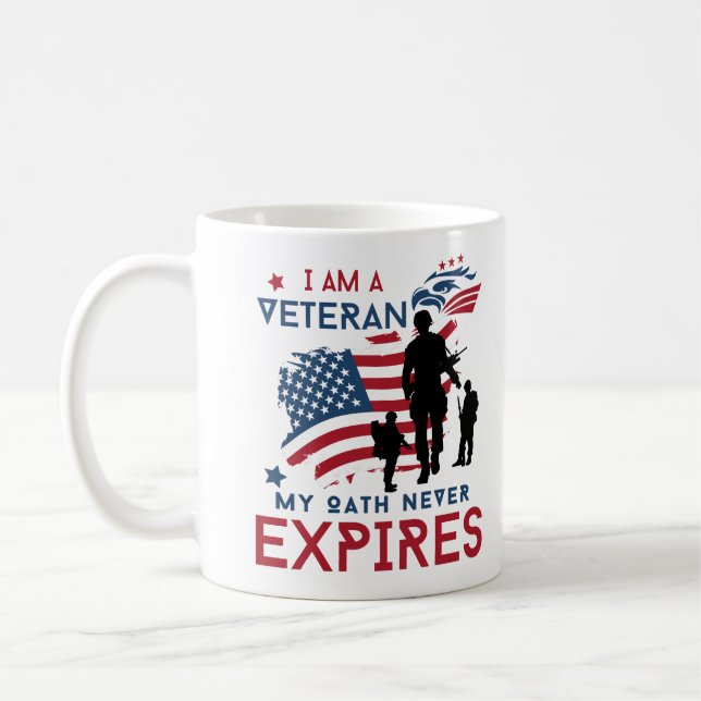 Mug Je Suis Un Vétéran Mon Serment N'Expire Jamais Un  (Gauche)