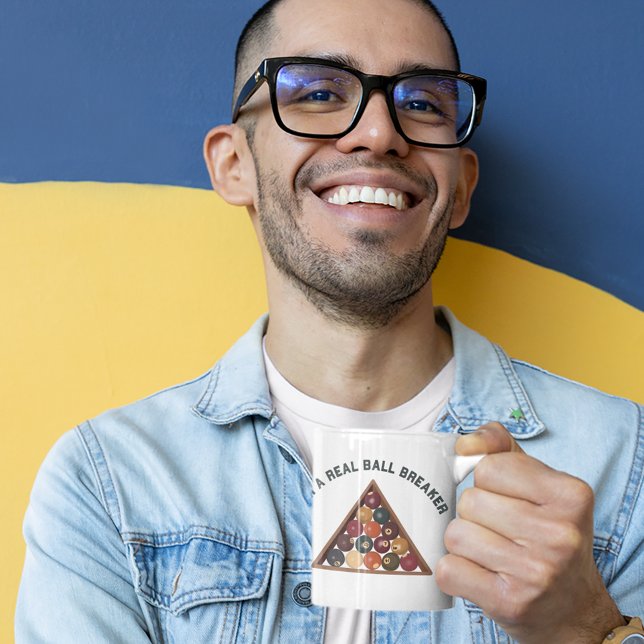Mug Je suis un vrai Ball Breaker Billiard Balls Pool T (Créateur téléchargé)