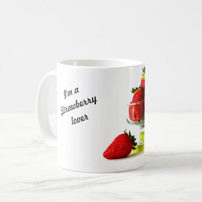 Mug Je suis une amant-tasse de fraise (Devant gauche)