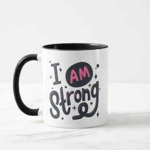 Mug Je suis une conception de typographie motivante fo