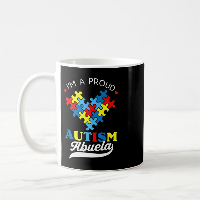 Mug Je suis une fière autisme Abuela - Parfait pour gr (Gauche)