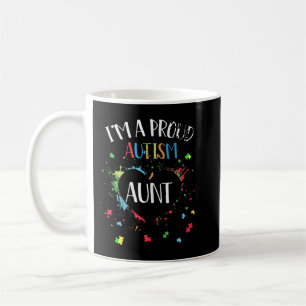 Mug Je suis une fière autisme Tante Sensibilisation su