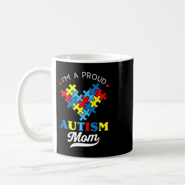 Mug Je suis une fière maman autiste - Parfait pour les (Gauche)