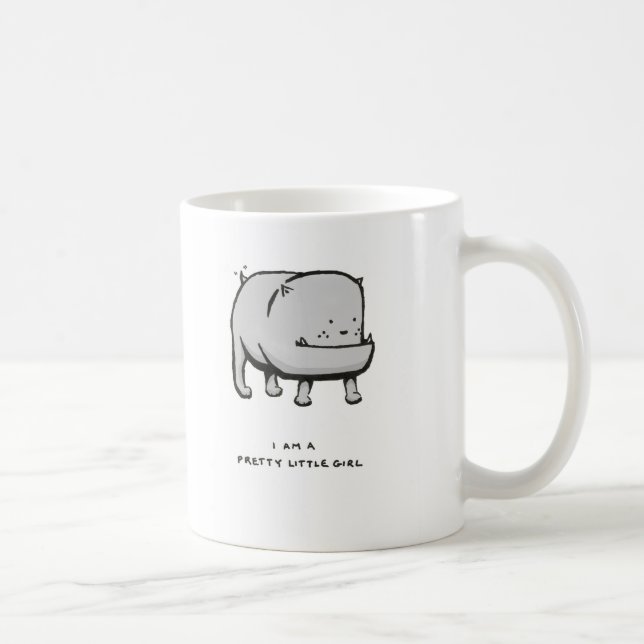 Mug je suis une fille assez petite (Droite)