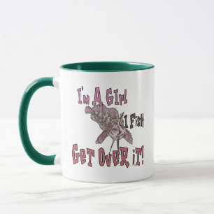 Mug Je suis une fille que je pêche au-dessus de lui