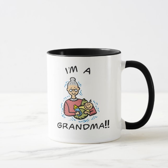 Mug Je suis une Grand-maman-Grand-maman et un bébé (Droite)