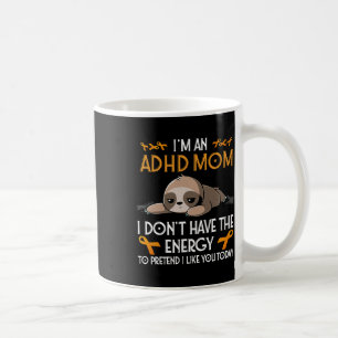 Mug Je suis Une Maman Adhd Sensibilisation Orange Ribb