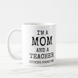 Mug Je suis une maman et un enseignant humour d'appréc