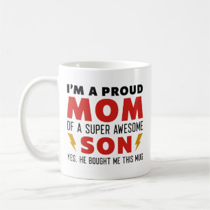 Mug Je suis une maman fière d'un fils super génial