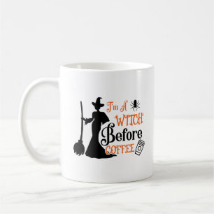 Mug Je Suis Une Sorcière Avant Le Café