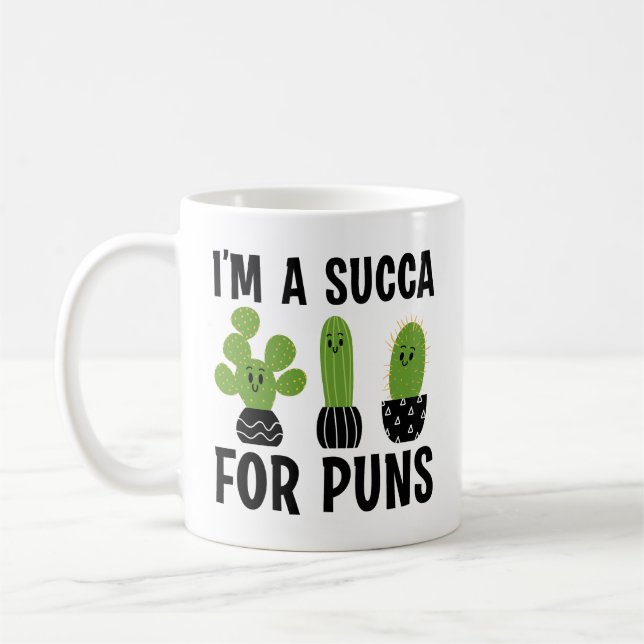 Mug Je suis une suca pour les puns (Gauche)